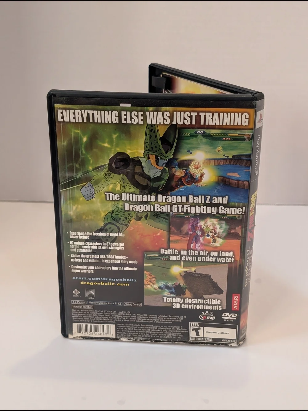 Sony PlayStation 2 Dragon Ball Z Budokai Tenkaichi - Black and Yellow